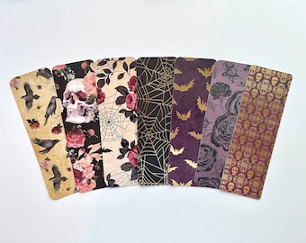 Spooky Laminated Bookmarks: Vintage Halloween Skull Design