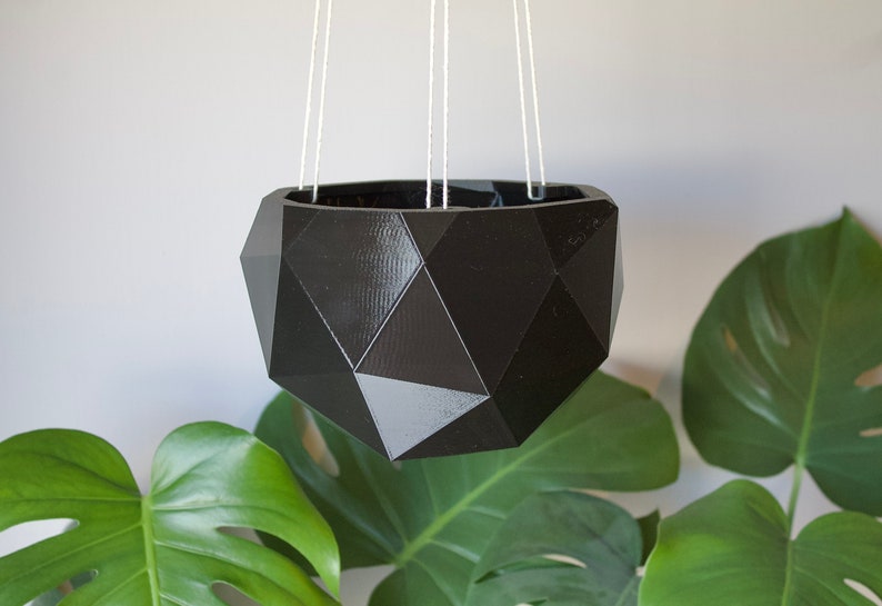 Dome Planter Round Hanging Pot Geometric Pot Succulent Planter Minimalist Decor Eco Friendly 3D Printed Trailing Succulent Pot image 8