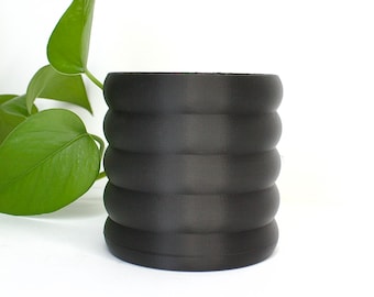 Ringed Planter | 3D Printed | Succulent Pot | Cover Pot | Boho Style | Eco Friendly | Wavy Planter | Round Planter