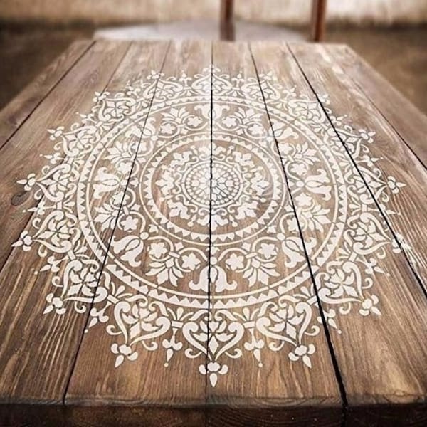 Enchanting Harmony: 1pcs 12inch Diameter Mandala Stencils - Unleash Artistic Serenity in Your Creations