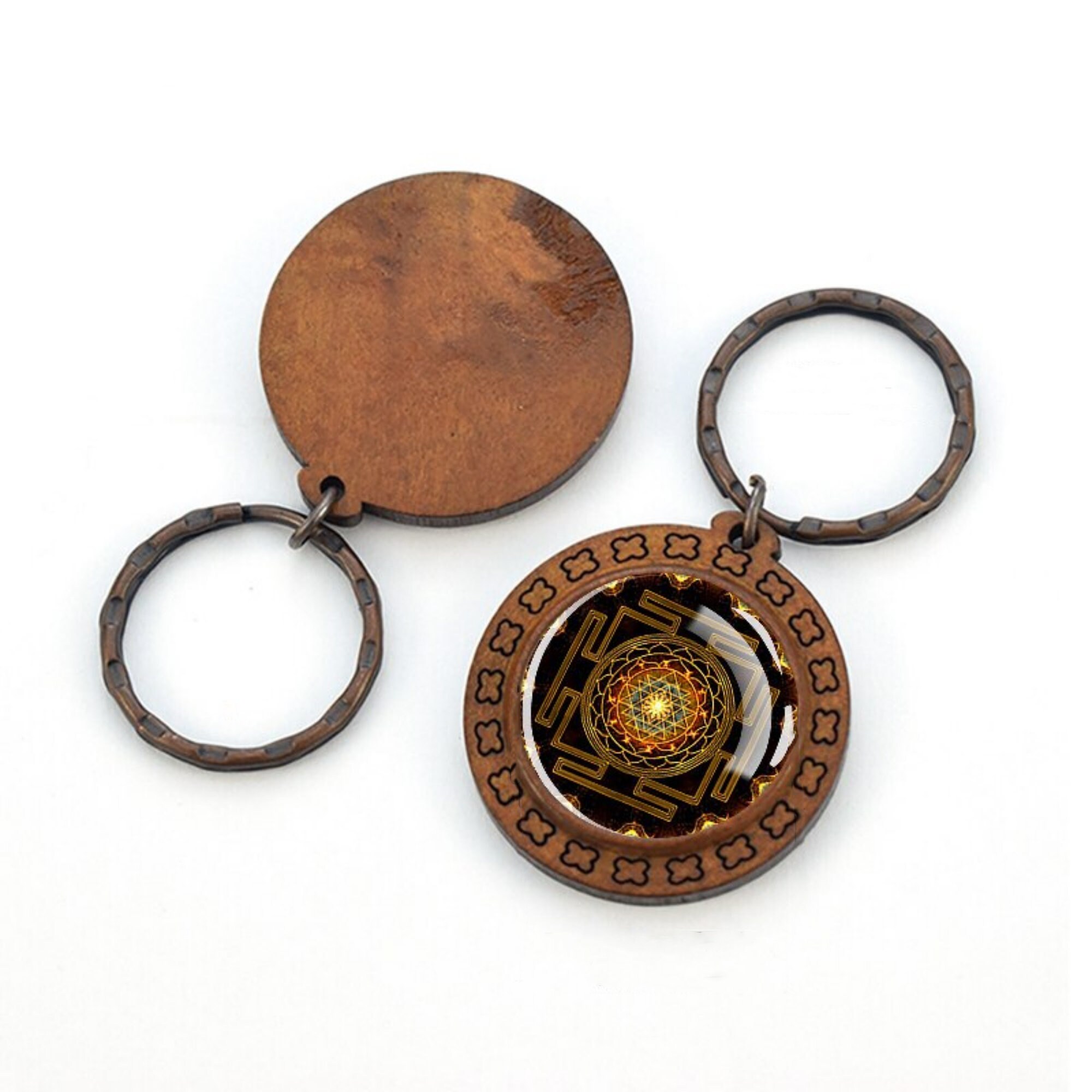 Mandala Labyrinth Keychain Journey to Inner Peace and Unlock Spiritual
