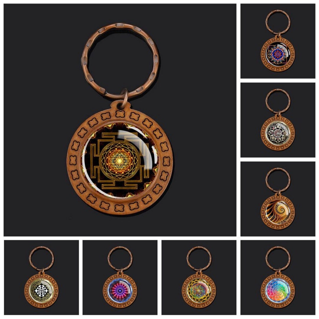 Mandala Labyrinth Keychain Journey to Inner Peace and Unlock Spiritual