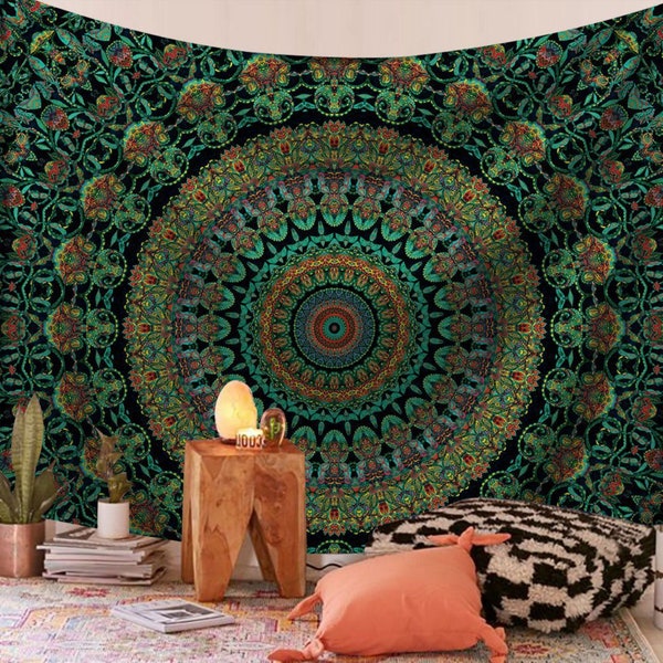 Wandtapijt Wandtapijt| Op maat gemaakt multifunctioneel Boho Indiaas Mandala-tapijt