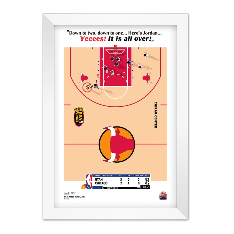 Michael Jordan Buzzer Beater Print Etsy