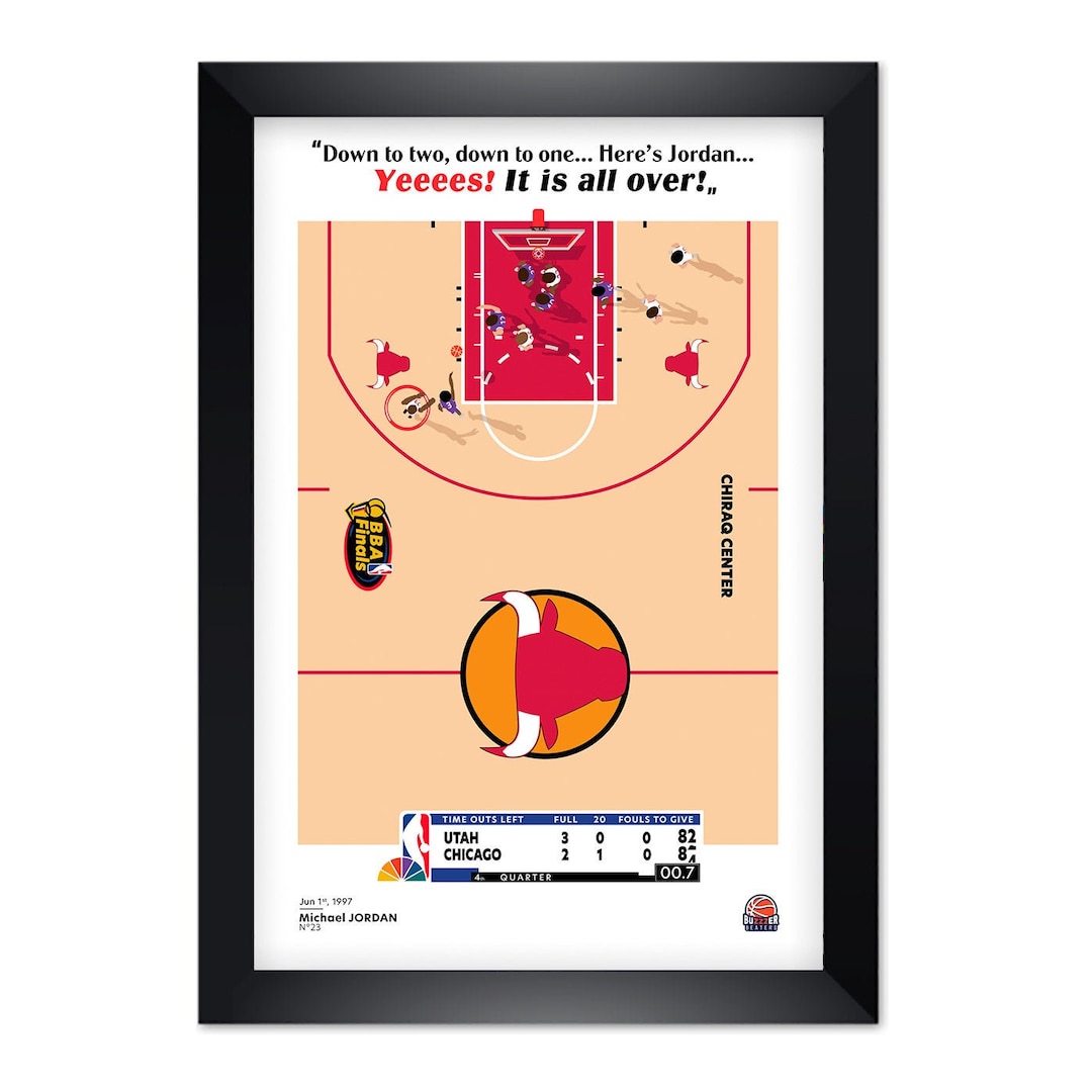 Michael Jordan Buzzer Beater Print Etsy