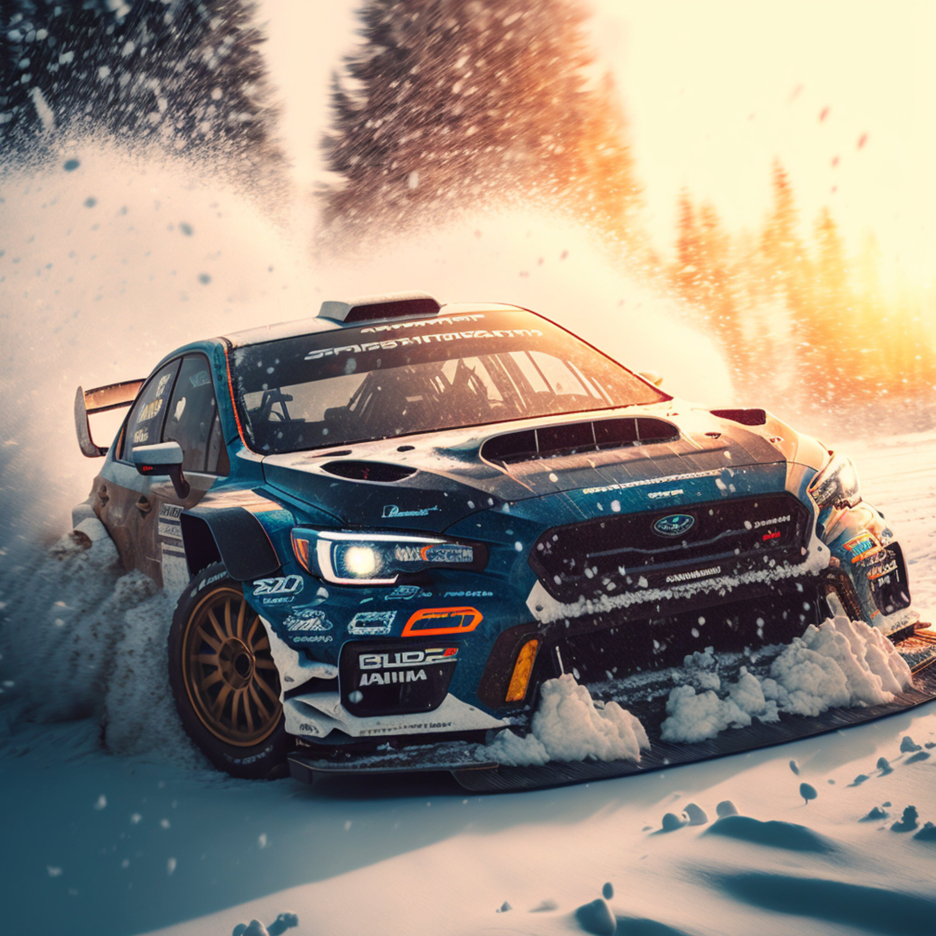 Subaru STI (4) Digital Files Printable Poster Rally Car Car Art AI Art ...