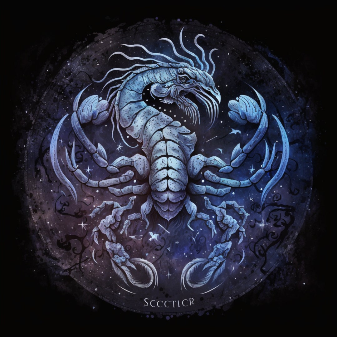 Zodiac Signs Scorpio Digital File AI Poster Etsy