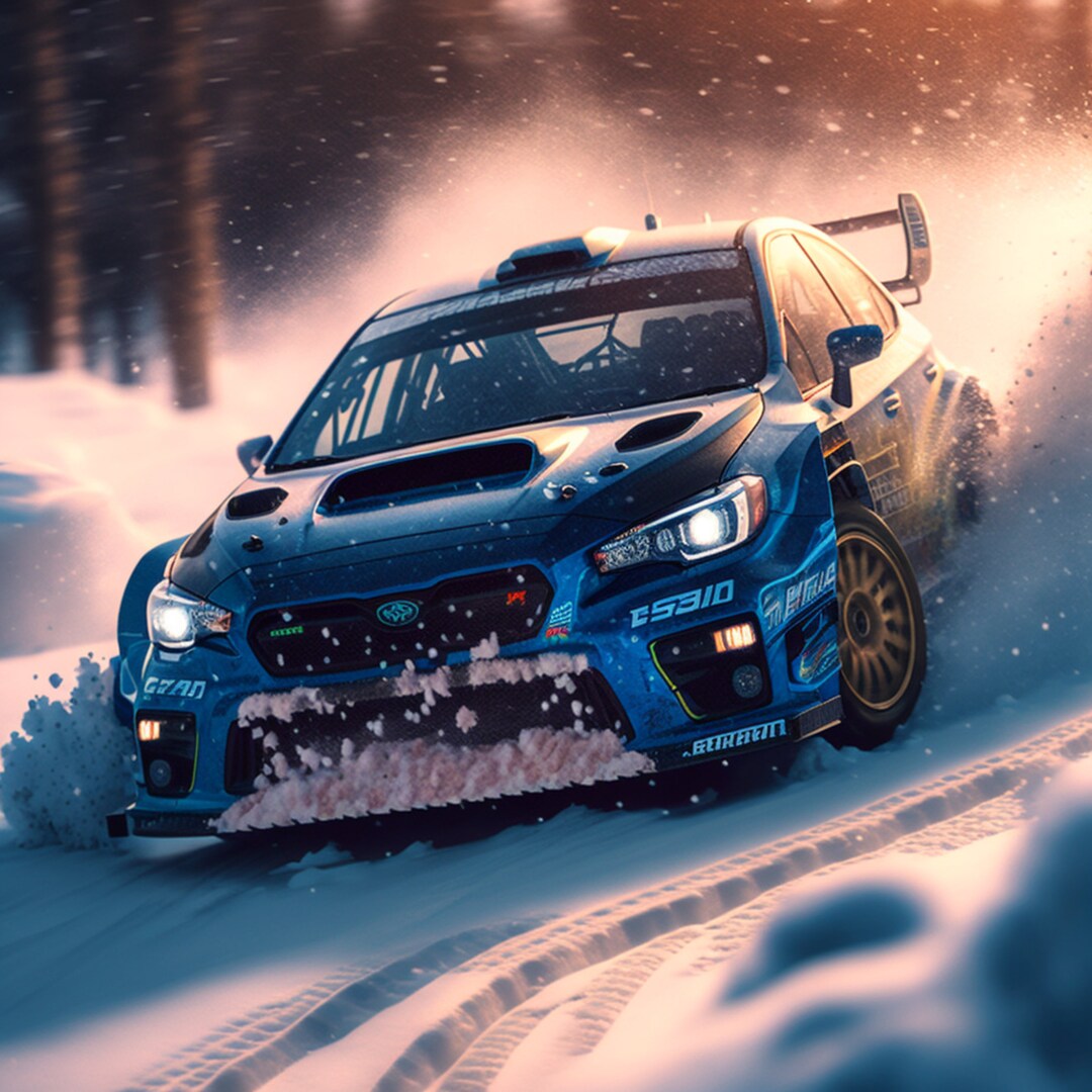 Subaru STI (4) Digital Files Printable Poster Rally Car Car Art AI Art ...