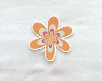 Sunny Retro Flower Sticker