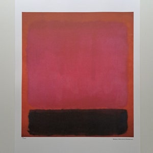 Mark Rothko Lithograph - Black and Purple over Orange - Certificate SPADEM Paris