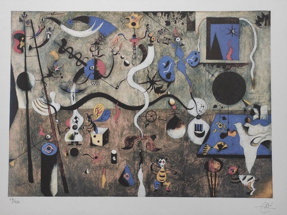 Firmato Joan Miró Il Carnevale di Arlecchino, 1924 Certificato -  Italia
