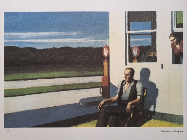 Edward Hopper Signed Four Lane Road 1956 Certificate Etsy