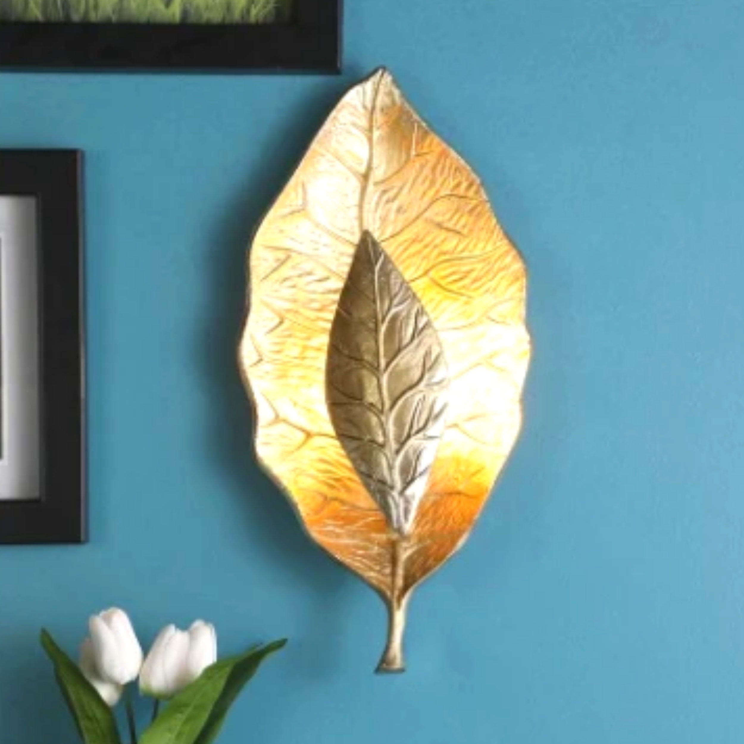 Leaf Shaped Handmade Wall Light for Living Room Bedroom Etsy