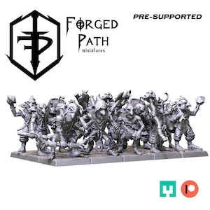 Tribal Goblin Warriors | Tabletop Wargaming RPG D&D Fantasy Goblin Fighter Miniature | 32mm scale Miniature | 3d printed | Goblin Shaman