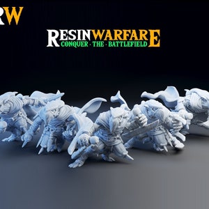 Shadow Blades | Ratmen | Vermin Warrior | Unpainted Resin Model 32mm scale Wargaming DnD Role play Fantasy Rat Warrior Fighter Miniature