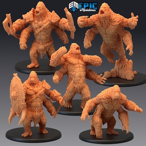 GIRALLON |  Ape Gorilla Monster | 28mm scale Dungeons and Dragons Miniatures for Tabletop Gaming | Wargaming Fantasy Miniatures