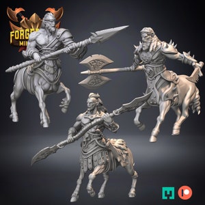 Greek Centaurs | Greek Spartan Warriors | D&D Sparta Greek | RPG Fantasy Wargaming Miniatures | 32mm scale | Half human horse