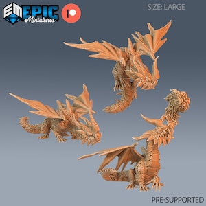 Epic Miniatures Junger Horn Drache | 28 mm Miniaturen | Drachen Reich | Großformatige Miniatur