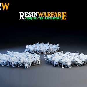 Swarm of Rodents | Ratmen Vermin Warrior | Unpainted Resin Model 32mm scale Wargaming D&D Role play Fantasy Rat Miniature | Resin Warfare