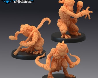 Vergifkikker | Dungeons and Dragons-miniaturen op 28 mm voor tabletop gaming | Wargaming-fantasieminiaturen | 3D-geprinte monsterminiatuur