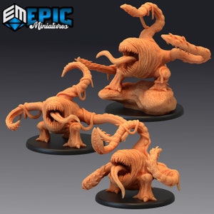 Otyugh | 28mm scale Dungeons and Dragons Miniatures for Tabletop Gaming | Wargaming Fantasy Miniatures | 3d printed | Aquatic Reptile