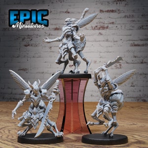 Insect Warrior 3x - Epic Miniatures - Insectoid Jungle - 28mm Scale Insectfolk Lot - Dungeons and Dragons Miniatures