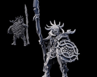 Gaelic Wood Elf Tree Revenant Elder | Tabletop RPG DnD Fantasy Elf Miniature | D&D Fantasy Elves | Elf Army | Elven Warrior | Kyoushuneko