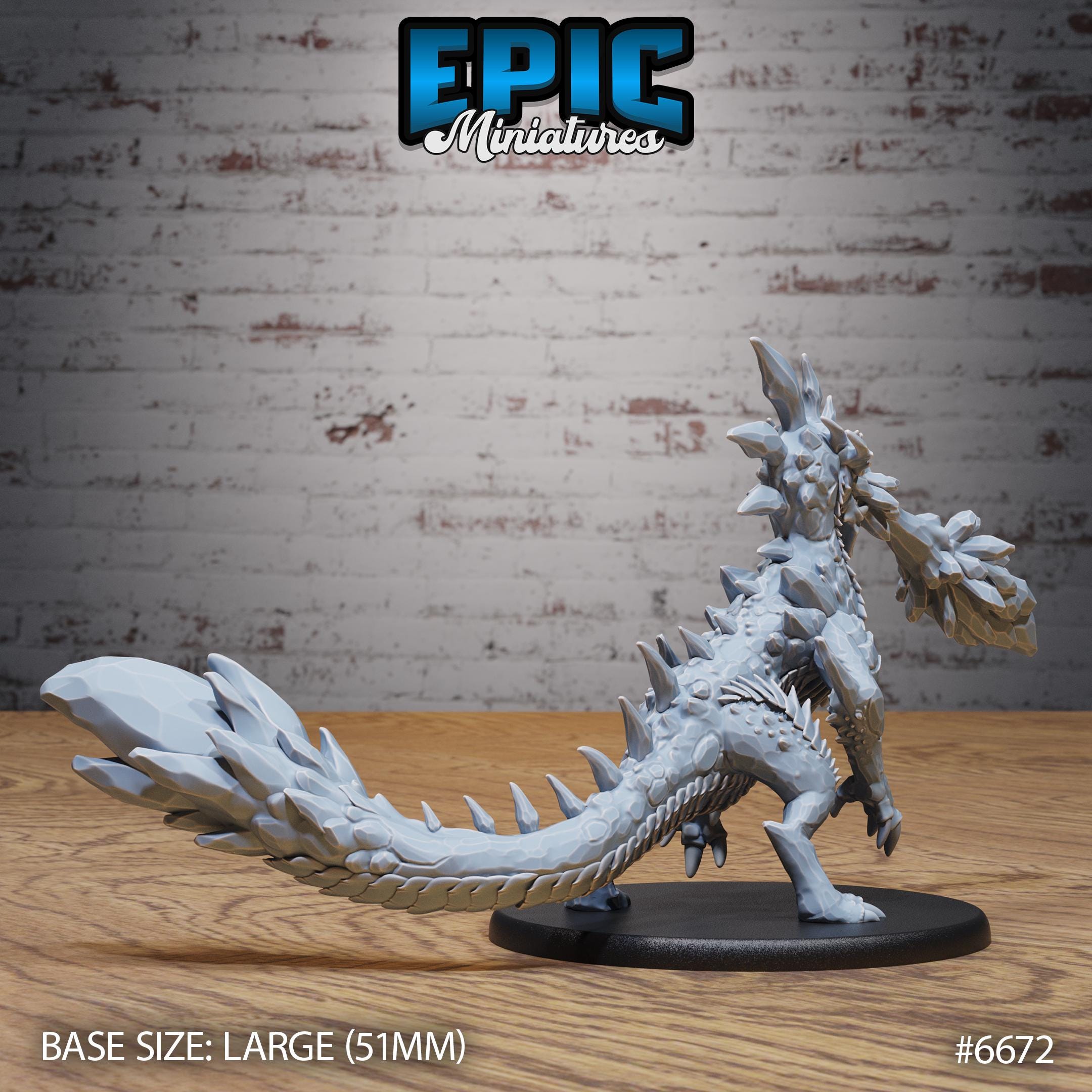 Amethyst Guard Drake Magic Miniature – Large Dragon Monster for Dnd ...