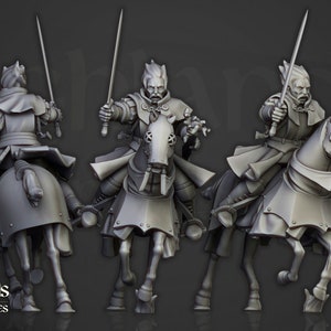 Battle Wizard | Mount Mage on Horse | Tabletop DnD Fantasy RPG Wargaming Miniature | Infantry Unit | Highlands Miniature