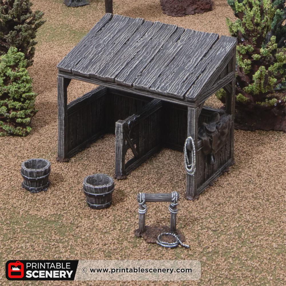 Stable Throne Castle Stables – Modular Medieval Stable Terrain | Throne & Ash ...