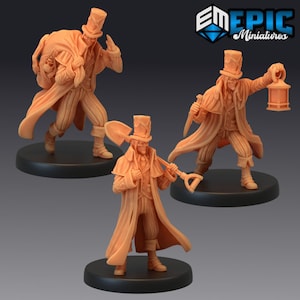 Grave Digger | 28mm scale Dungeons and Dragons Miniatures for Tabletop Gaming | Wargaming Fantasy Miniatures | 3d printed | Graveyard Robber