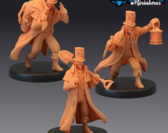 Grave Digger | 28mm scale Dungeons and Dragons Miniatures for Tabletop Gaming | Wargaming Fantasy Miniatures | 3d printed | Graveyard Robber