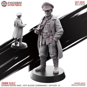 Weird War Rift Blood Commando - Officier B | Miniature en résine 28 mm | Miniatures Kyoushuneko
