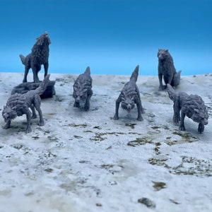 Dire Wolf | Wolves | Fantasy Resin Printed D&D miniatures | 28mm |  Epic Miniatures