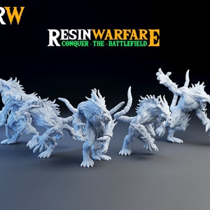 Lesser Demon Rats | Ratmen Ratfolk | Vermin Warrior | Unpainted Resin Model 32mm scale Wargaming DnD Role play Fantasy Rat Warrior Miniature