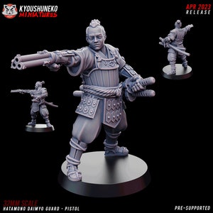 Japanese Daimyo Guard Nippon Army Figures -  Kyoushuneko Miniatures, Kensei Test of Honour Feudal Wargaming Minis for Tabletop Games