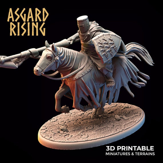Figurine Chevalier Monté Médiéval 25mm En Métal - Miniature Pour Wargaming - Occasion - Fabriqué En France