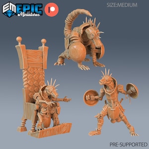 Epic Miniatures Goblin Caves x3 Commander Kobold  | 28mm scale Tabletop Wargaming RPGs | Dungeons & Dragons Miniature |