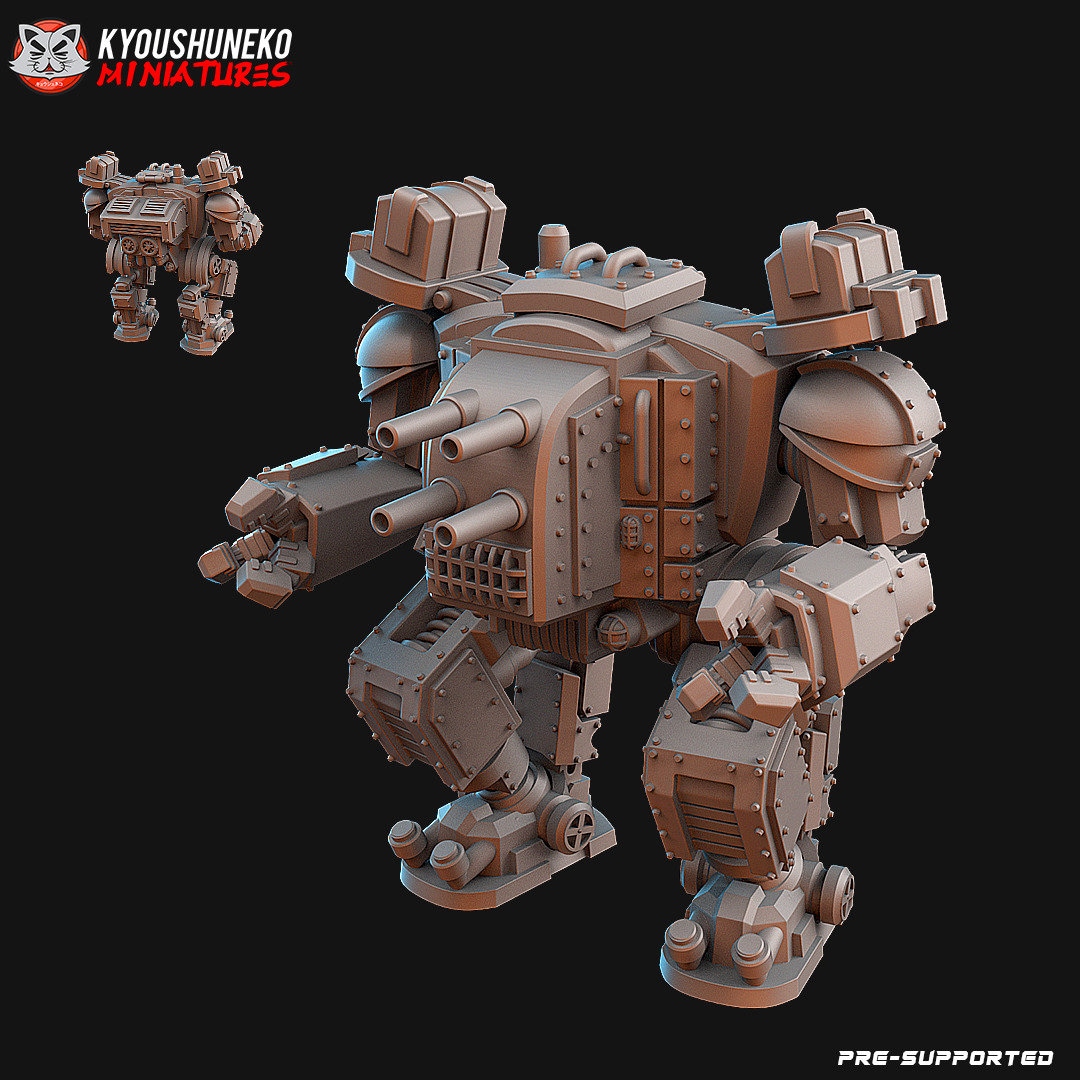 ウォーハンマー　WARMACHINE 塗装済み メタル製　ケース付き　ミニチュア British MK Heavy Mech Tank | Steampunk Wargames War Vehicle