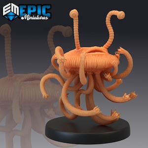 Água-viva Flumpf | Miniaturas de Dungeons and Dragons em escala de 28 mm para jogos de mesa | Miniaturas de fantasia da Wargaming | Impresso em 3D | Criatura marinha