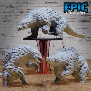 Monture tatou géant | 28 mm D&D Miniatures Dungeons and Dragons Miniatures Miniatures du MDN non peintes en vrac pour jeux de table Miniatures du MDN