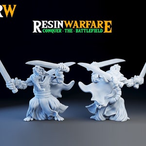 Clan Rat Master | Ratmen Lord Leader | Dire Rat | Unpainted Resin Model 32mm scale Wargaming D&D Roleplay Fantasy Rat FIghter Miniatures |