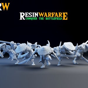 Onsterfelijke ratten | Ratmen ongediertekrijgers | Ongeverfde hars Model 32 mm schaal Wargaming D&D Rollenspel Fantasy Rat Fighter Warrior Miniatuur