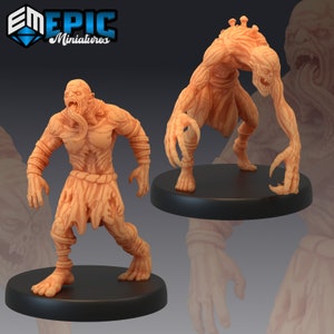 Ghoul | 28mm scale Dungeons and Dragons Miniatures for Tabletop Gaming | Wargaming Fantasy Miniatures | 3d printed | Undead Monster