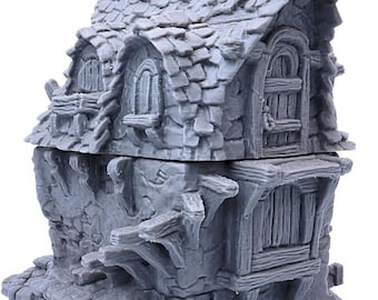 Fantasy Cottage Terrain: 3D Printed Medieval Building for RPG & Wargaming