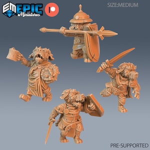 Dog Folk Drive 2 | 28mm scale Dungeons and Dragons Miniatures for Tabletop Gaming | Wargaming Fantasy Miniatures | 3d printed | Fantasy