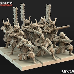 Samurai Miniature Japanese Musketmen Figures - Kyoushuneko Miniatures - Kensei  Test of Honour Feudal Wargaming Minis for Tabletop Games