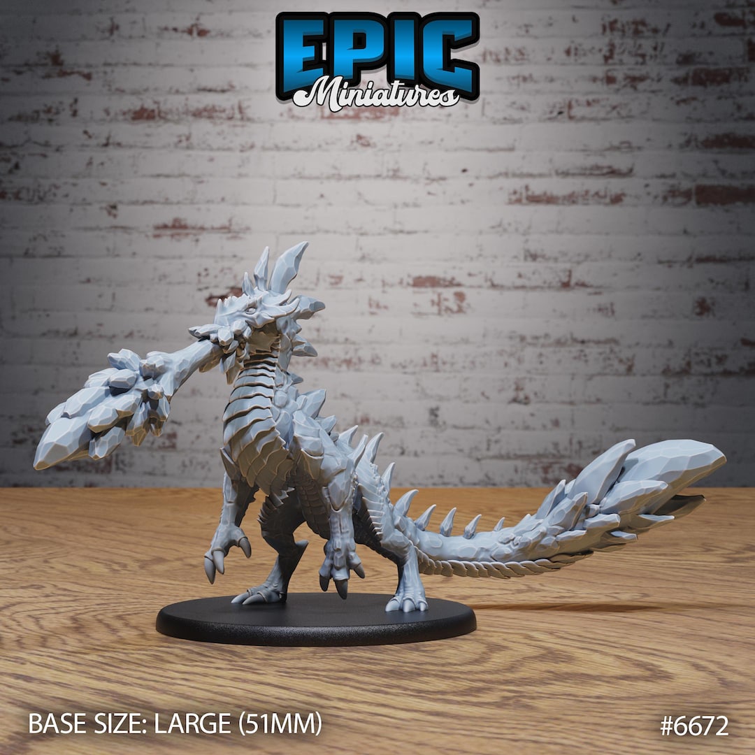 Amethyst Guard Drake Magic Miniature – Large Dragon Monster for Dnd ...