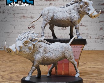 Warthog | 28mm D&D Miniatures Dungeons and Dragons Miniatures DND Minis Bulk Unpainted DND Tabletop Games Miniature