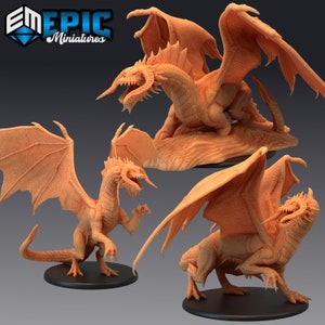 Black Dragon | 28mm scale Dungeons and Dragons Miniatures for Tabletop Gaming | Wargaming Fantasy Miniatures | 3d printed | War Dragon